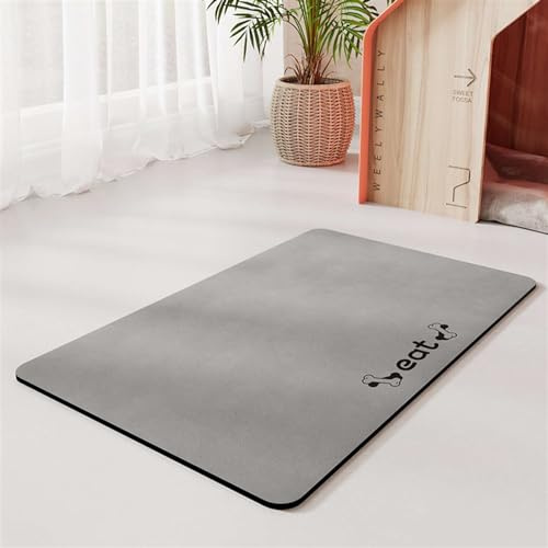 GIBZ Tapis Gamelle Absorbant pour Chien, Napperon de Bol pour Chats en Diatomées pour Nourriture et Eau, Coussin Lavable Antidérapant, 45x60cm