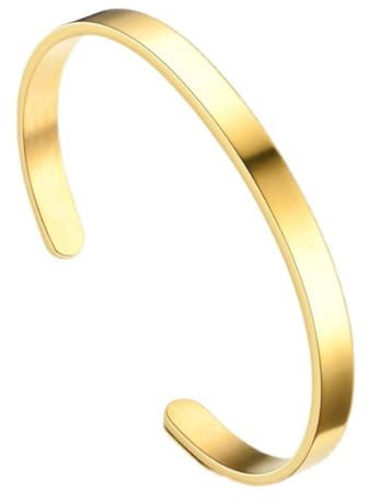 NTRUXZP Armreif Armband Paare Edelstahl Oval Verstellbar Offen Maschette Pärchen Armband, für Herren Damen Armreif Damen Geschenk für Frauen Armreif Armband Paare Armreif Armband Paare Golden