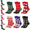 sitarcmin 6 Paar Neue Weihnachtssocken Baumwolle, Lustige Weihnachten Socken für Damen Frauen, Christmas Socks mit Cartoon-Mustern, Bunte Weihnachtsstrümpfe für Geschenke
