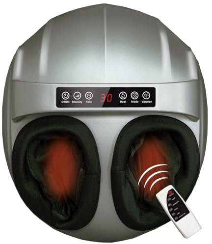 Shiatsu Foot Massager with Heating, Deep Tissue Kneading Massage, Air Compression, Electric Foot Massagers for Pain and Circulation, Plantar Fasciitis, Feet Warmer, with Remote, Gift for Her Him