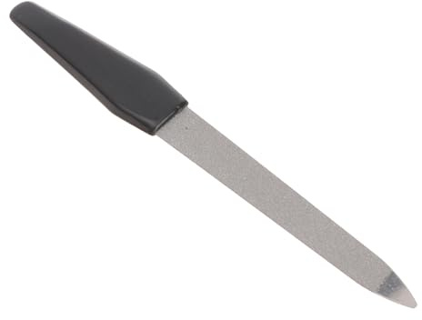 HAPINARY Unghie in Acciaio Inossidabile con in Plastica Strumento per Manicure Art Doppia Faccia per Finitura e Levigatura Unghie e Facile Trasportare per Domestico e Salone