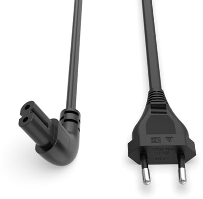 Superer Câble d’Alimentation 2 M pour Téléviseur - Fiche Coudée 90°
