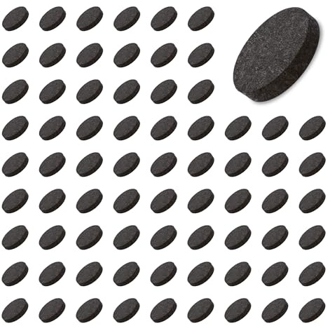 SIMALA 25mm Chair Leg Floor Protectors, 5mm Thick Furniture Pads Floor Protectors For Increased Durability. Ideal Felt Pads For Hard Surfaces (Brown)