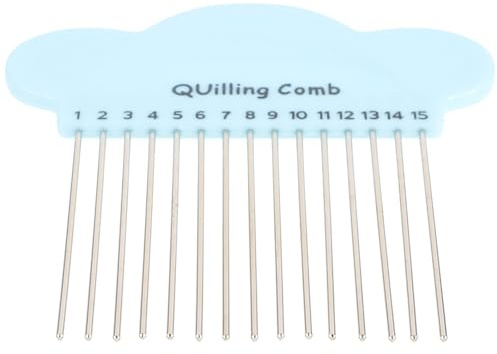 DOITOOL Peine para Quilling de Papel Diseño de Dibujos Animados Herramienta Manual Compacta y Portátil Material Metálico y Plástico Resistente para Manualidades en Papel Color Aleatorio