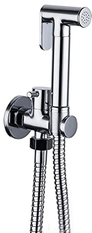 TTDGYYXW Spruzzatore per Bidet per WC Manuale, Rubinetto in Ottone Portatile per Pannolini di Stoffa per Montaggio a Parete per Doccia per Animali Domestici, Finitura cromata, a(Cromo)