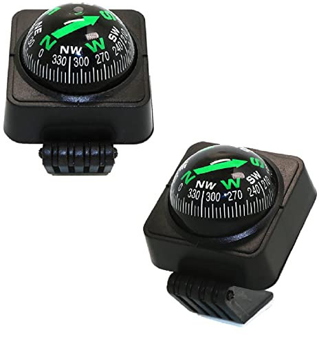 Auto Kompass Bootskompass Fahrzeugkompass Autokompass Universal Kompass für Autos Mini Kompass Taschenkompass Überlebenskompass Auto Kompasse Professionelles Kompass Tragbarer Taschenkompass 2 Stück