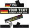 Patch Deutschland Klett Patch personalisiert Namensschilder für Kleidung | Patch Klett Militär Namensschild Klett Militär Rucksack Deutschland Flagge | 125x25mm