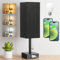 Aooshine Bedside Lamp, Table Lamp for Bedroom, Lamp with USB C+A Charging Ports, Small Lamp with 3-Color Modes with Pull Chain, Lamps with Black Fabric Shade(LED Bulb Included)