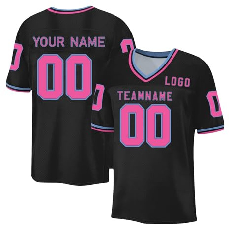 Personalisiert American Football Trikot Personalized Stitched/Printed Team Name & Number Sporthemden für Herren Damen Jugend Vorschule Schnelltrocknend Atmungsaktiv T-Shirt