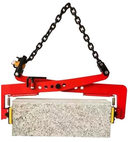 Abrazadera vertical industrial con portabrocas de goma antideslizante para levantar de forma segura losas de piedra, granito, mármol y cemento