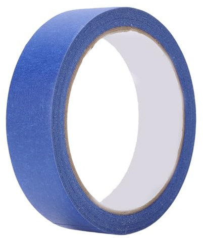 Zerodis Ruban de Masquage Adhésif, Ruban de Peintres pour Murs, Peinture, Bricolage, Artisanat, Décoration Artistique, 4 Pièces, 25 Mm X 20 M, Retrait Facile (bleu foncé)