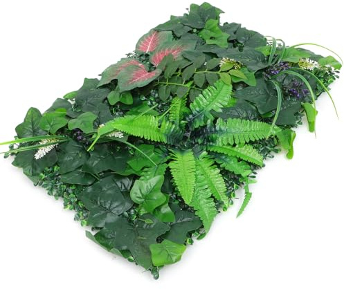 NIYANGLE Artificial Plant Wall Panels Green Plastic Xmas Wall Decor Privacy