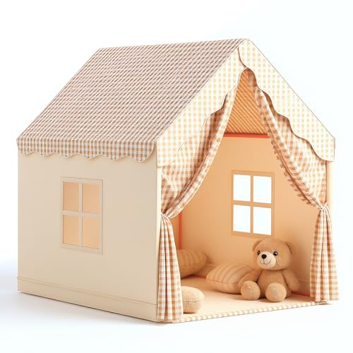Tente de Jeu Enfant avec Rideaux Interchangeables 3-4 Enfants