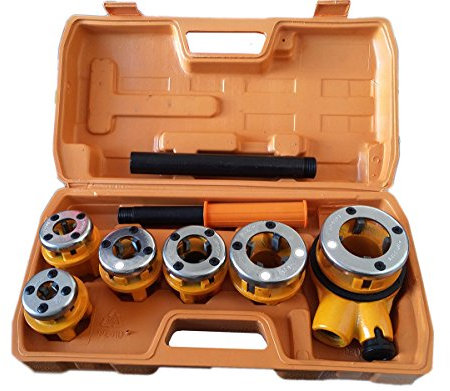 SET FILIERA FILIERE PER TUBI IDRAULICI COMPLETA 7pz 1/4 3/8 1/2 3/4 1 1-1/4