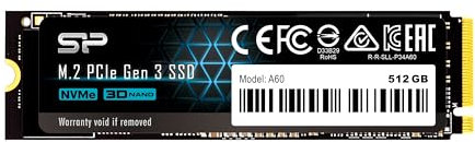 Silicon Power PCIe M.2 NVMe SSD 512GB Gen3x4 R/W hasta 2200/1600MB/s, SSD Interno