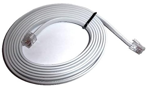 Câble de combiné téléphonique RJ10 RJ9 RJ22 4P4C – Différentes longueurs (Longueur du câble : 50 cm)