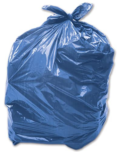 50 x Blue 90L Medium-Duty (28 Micron / 112 Gauge) Alina Coloured Refuse Sack/Polythene Dustbin Liner/Plastic Bin Bag / 90 Litre Blue Garbage Bag