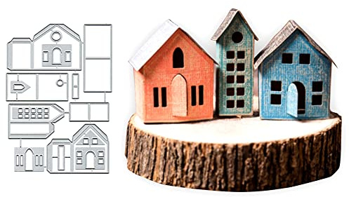 Yeyert Fustelle 3D fatte a mano in metallo, fustelle in metallo per la casa, per la casa di Natale, per ritagli, scrapbooking, foto, decorazione per goffratura, per scrapbooking, biglietti