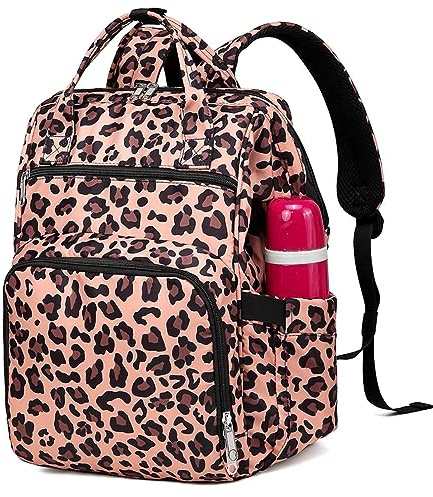 Gatycallaty Mochila de enfermera, Leopardo, Tamaño estándar, Mochila de enfermería para enfermeras, trabajo, medicina, hogar, salud, viajes, bolsa clínica de enfermería