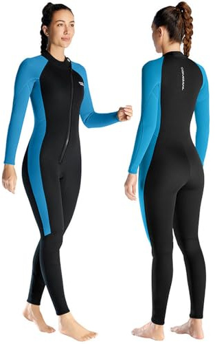 SOUUXIU Muta da Donna, Mute da Sub in Neoprene da 3 mm per Adulti, Tuta Intera a Maniche Lunghe per Corpo Intero