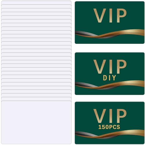 150 Pcs Sublimation Business Card Blanks Metal Bulk Aluminum Double Sides Name Cards Sublimation Blanks Products Heat Press Transfer White sublimation ID badge cards blank 3.4 x 2.1 x 0.01 Inch