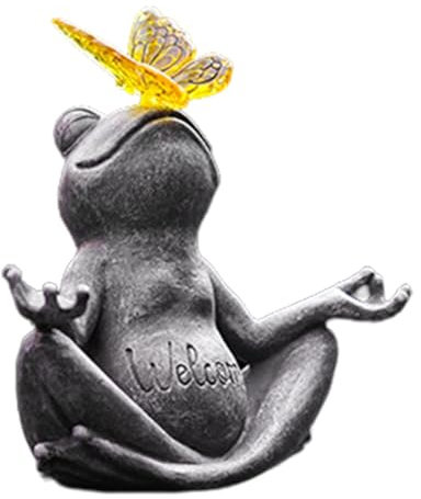 Figurine de grenouille à énergie solaire pour décoration de jardin et terrasse