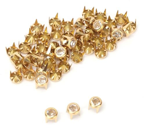 KIMISS 50 Stück 6 Mm Hochwertige Krallenkristall-Strasssteine ​​in Silber – Glitzernde Bunte Runde Strasssteine ​​zum Selbermachen für Basteldeko, Kleiderverzierungen und mehr.