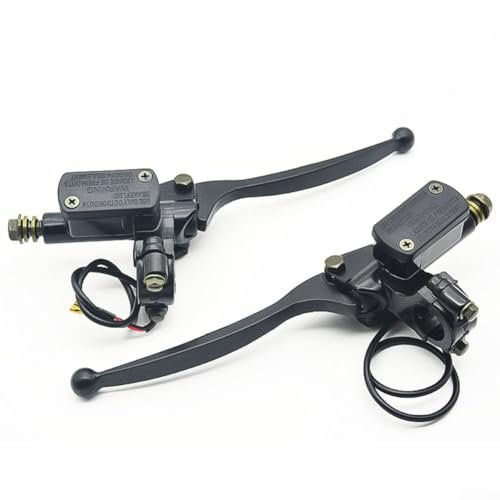 ZiStarlilife Bremshebel, Bremslevelle, Lenker, Aluminiumlegierung, schwarz, Ersatz für 50–250 cc 4 für Wheeler, Quad, Motorrad, Buggy, für E-Bikes für Roller (8 mm rechts)