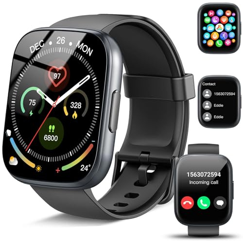 Reloj Inteligente Hombre Mujer, 1.95 Smartwatch con Llamadas Bluetooth Notificación, 110+ Modos Deportivos Pulsera Actividad con Pulsómetro/Podómetro/Monitor Sueño, Impermeable IP68 para Android iOS