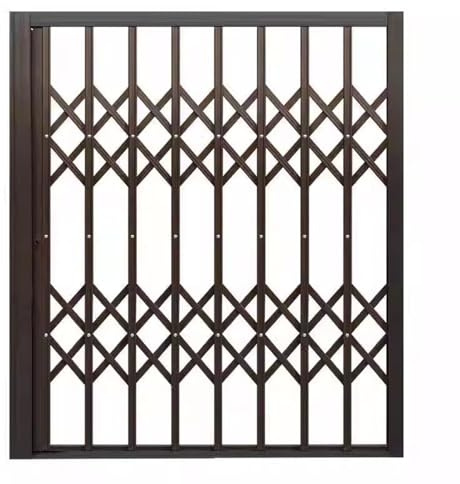 Filet de fenêtre pliable antivol en alliage d'aluminium pour portails coulissants, protection contre les cambriolages, clôtures de protection de fenêtre de grenier/abri de jardin (130 x 130 cm)