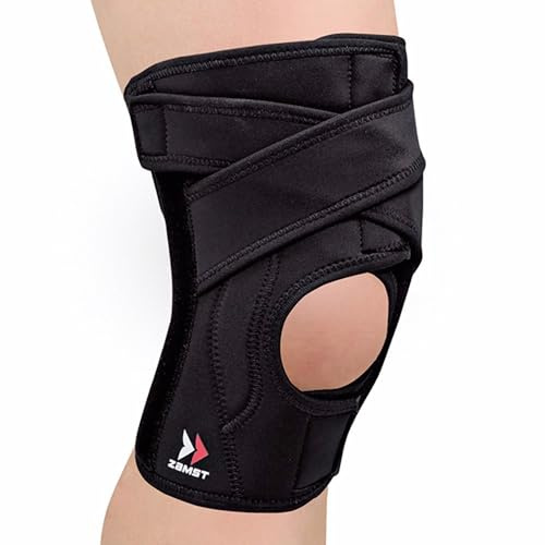 Zamst EK-5 Rodillera Deportiva - Rodillera de Compresión Ajustable para Hombres y Mujeres con Estabilización Lateral para Soporte General de Rodilla y Alivio del Dolor de Rodilla - L
