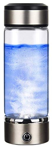 Rich Hydrogen Cup, Wiederaufladbare Wasserionisierer, Tragbare Glasflaschen mit Alkalischer Energie, 3 Minuten Mikroelektrolyse-Wasserstoffproduktion