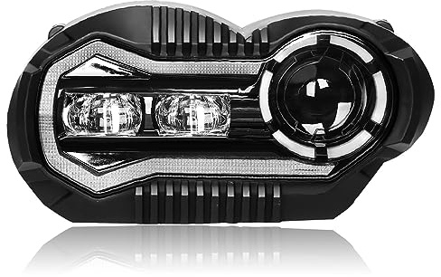 REALOVE Faros delanteros de motocicleta homologados E, faros LED para R1200GS 2004-2012 / R1200GS Adv 2006-2012, faro adicional LED con luz diurna, certificado E, 6600 lúmenes