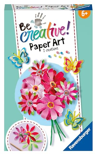 Ravensburger – Be Creative – Mini Bouquet de Fleurs – Paper Art – Loisir créatif – Activité détente et créative – Dès 6 Ans – 23678