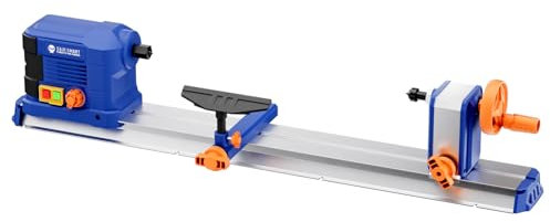 sainsmart Tornio da tavolo, 10 x 24 pollici, 600 W, 0,8 CV, tornio con controllo continuo della velocità da 800-3000 giri/min, tornio per legno con accessori completi per la lavorazione del legno
