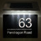 Solar House Number | Door Number Plaques for Wall | House Numbers Plaques with Solar Light | Composite Aluminium Black House Sign Door Sign | 195mm X 130mm(Solar-Design 2)