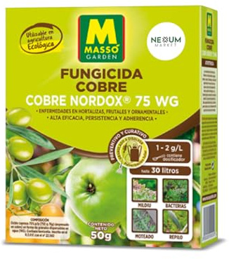 Fungicida Cobre ECOLÓGICO 50 g | Máxima Protección contra Mildiu, Oídio y Enfermedades Fúngicas | 75% Óxido Cuproso | Uso Preventivo y Curativo | Para Huerto, Frutales y Ornamentales | Nexum Market
