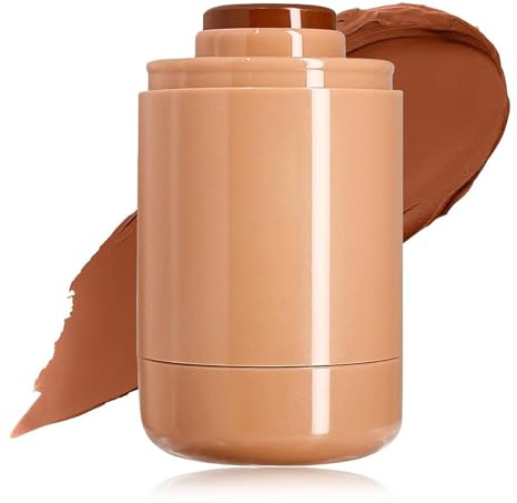 Wowstic pocket blush stick - Matt röd med intensiv färg - Creme blush för kindben och läppar - Konturteckningspenna med naturlig och lysande finish - Vattentät och hållbar - För kvinnor och flickor