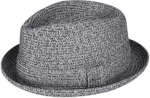 Bailey of Hollywood Herren Billy geflochtener Fedora Trilby Hut Filzhut, Kiesfarben, M
