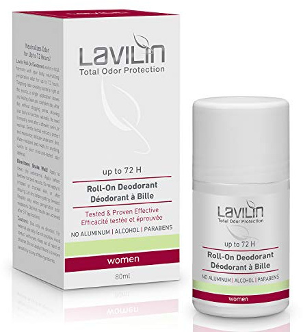 LAVILIN Déodorant en boule pour femmes Jusqu'à 72 h de protection Sans aluminium, alcool et parabens Sans cruauté Agréable pour la peau