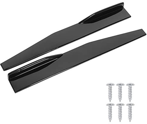 2 Stück Universal Car Side Skirt Extensions Seitenschweller Rocker Extension Panel Splitter Lippenflügel Diffusor 74,5 cm Glänzend Schwarz