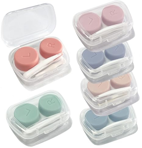 Howinn Contact Lens Case, Travel Size Cute Contact Lenses Applicator Remover Tool Kit for Daily Outdoor (6 Pack)