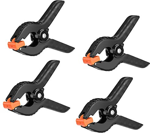 soonpho 4 pinzas de resorte para fondo de pared de fotos, 9 cm, pinzas de sujeción para fotos y fondos de estudio