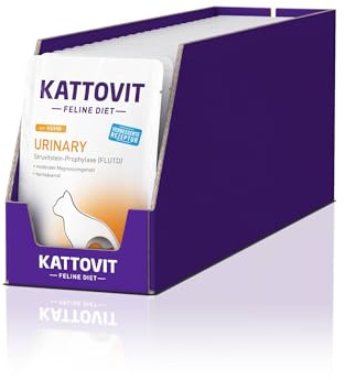 Kattovit - Nourriture humide Urinary pour chats | Nourriture humide pour chats comme aliment complet dans un sac frais - Nourriture diététique pour chats adultes souffrant de maladies urinaires | 24 x