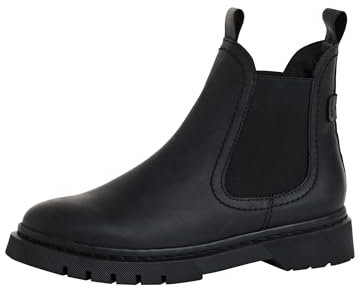 Tamaris Damen Chelsea Boots, Frauen Stiefeletten,Wechselfußbett,Comfort Lining,uebergangsschuhe,uebergangsstiefel,Schlupfstiefel,Black,40 EU