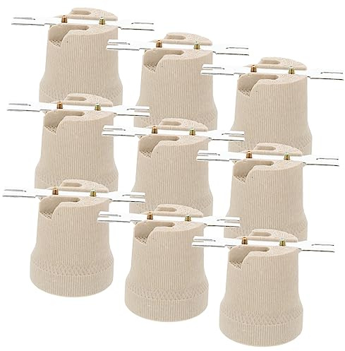 UPKOCH Douille E27 En Céramique Résistante À Haute Température Support De Lampe Fileté Pour Ampoule À Vis Usage Domestique Et Commercial 12 Pièces