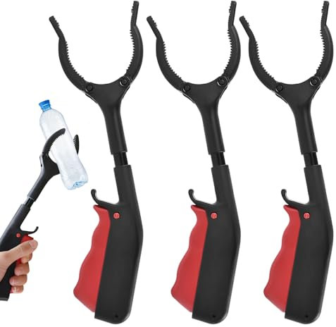 SABVITA Pince Ramasse Objet, 30cm Pince pour Ramasser sans se Baisser, 360° Tête Rotative Pince de Préhension, Pince Ramasse Dechets Court, Outils de Ramassage pour Les Seniors et Enfants (3 Pièces)