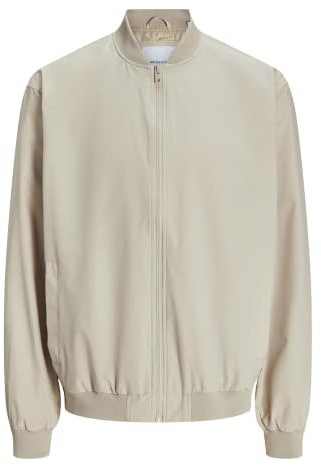 JACK & JONES Veste Bomber Bombers Anti-Froid Baseball Poignets côtelés Moonbeam M Moonbeam M