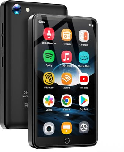 80GB MP3 Player mit Bluetooth und WiFi, 4,02 Zoll Android MP4 Player mit Lautsprechern, Musik Player für Kinder mit 13 MP Kamera, Streaming Musik Player mit Spotify, YouTube (Black3)