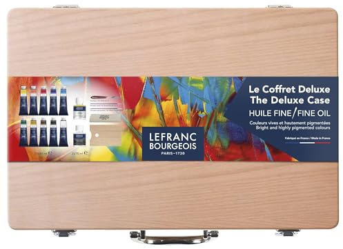 Lefranc Bourgeois Huile Fine Coffret Bois Deluxe, Assortiment